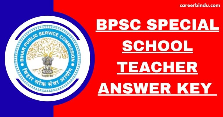 BPSC Special School Teacher Answer Key 2026