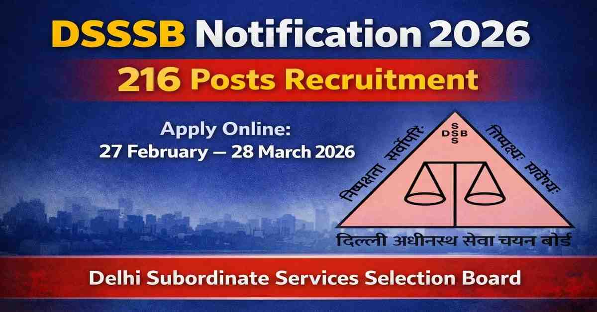 DSSSB Notification 2026