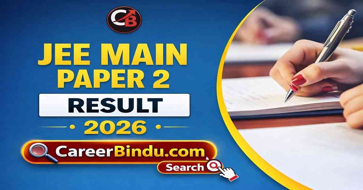 JEE Main Paper 2 Result 2026