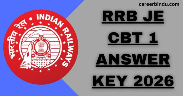 RRB JE CBT 1 Answer Key 2026