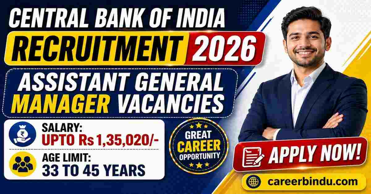 Central Bank of India AGM Recruitment 2026