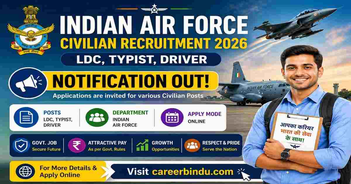 Indian Air Force Group C Civilian Recruitment