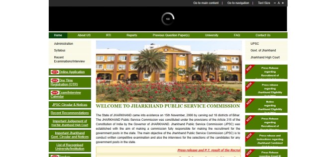 JPSC Civil Services Official Website