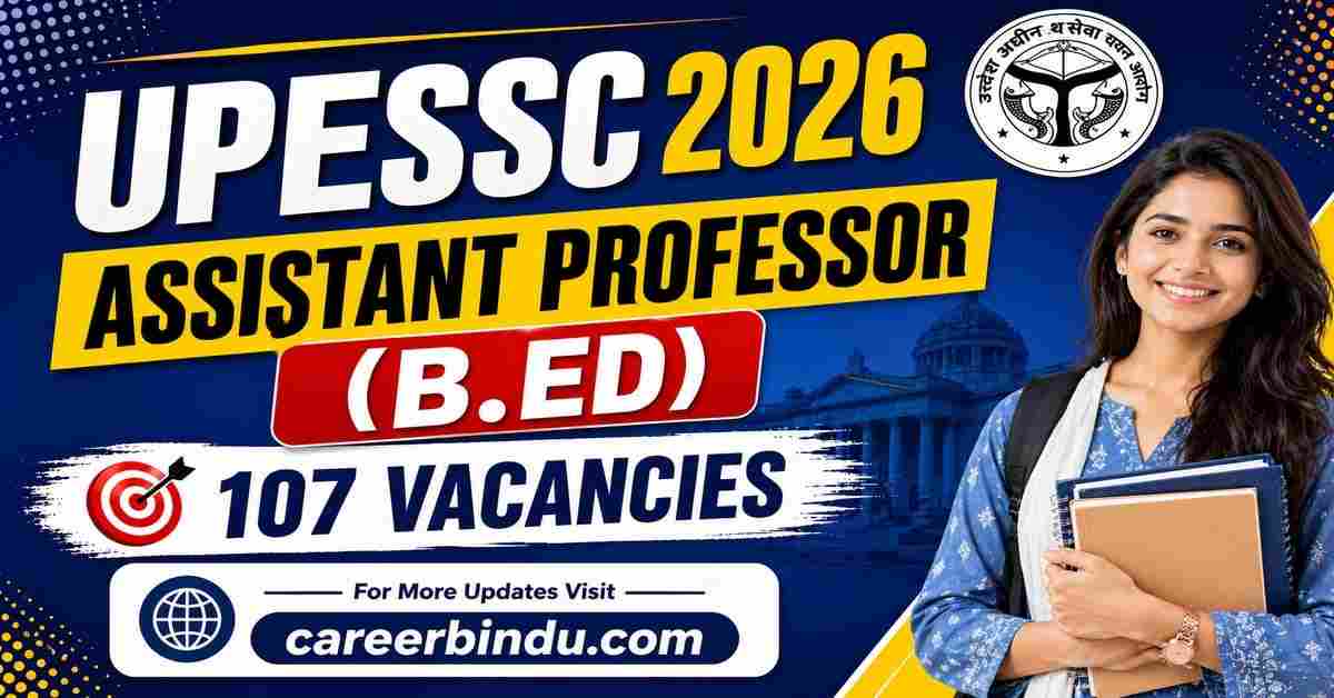 UPESSC Assistant Professor Recruitment 2026