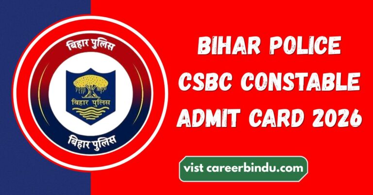 Bihar Police CSBC Constable Admit Card 2026