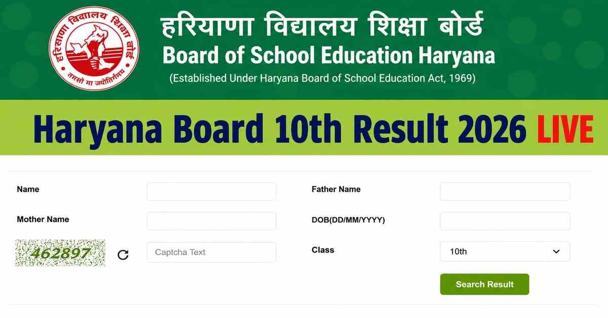 Haryana Board 10th Result