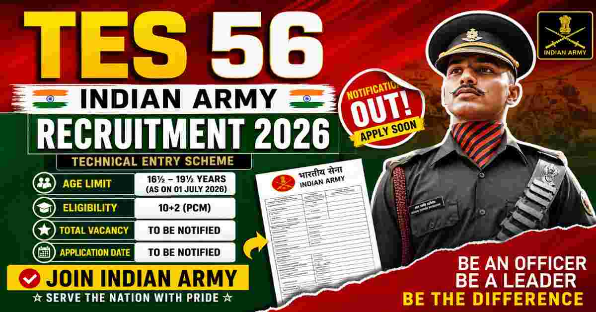 Indian Army TES 56 Recruitment 2026