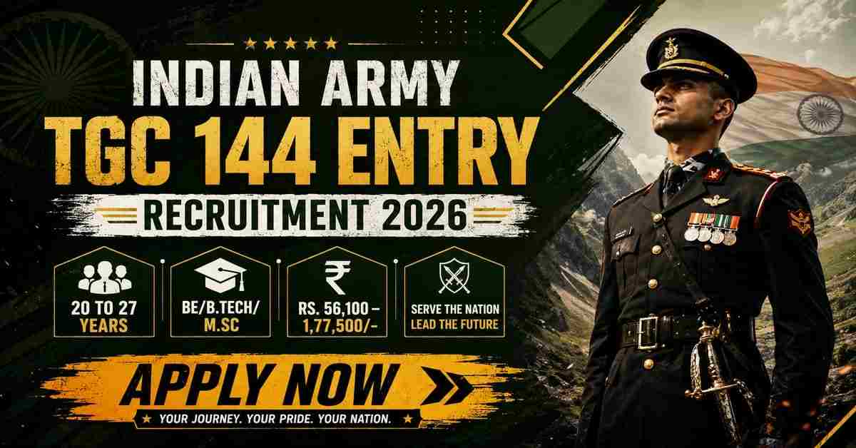 Indian Army TGC 144 Notification
