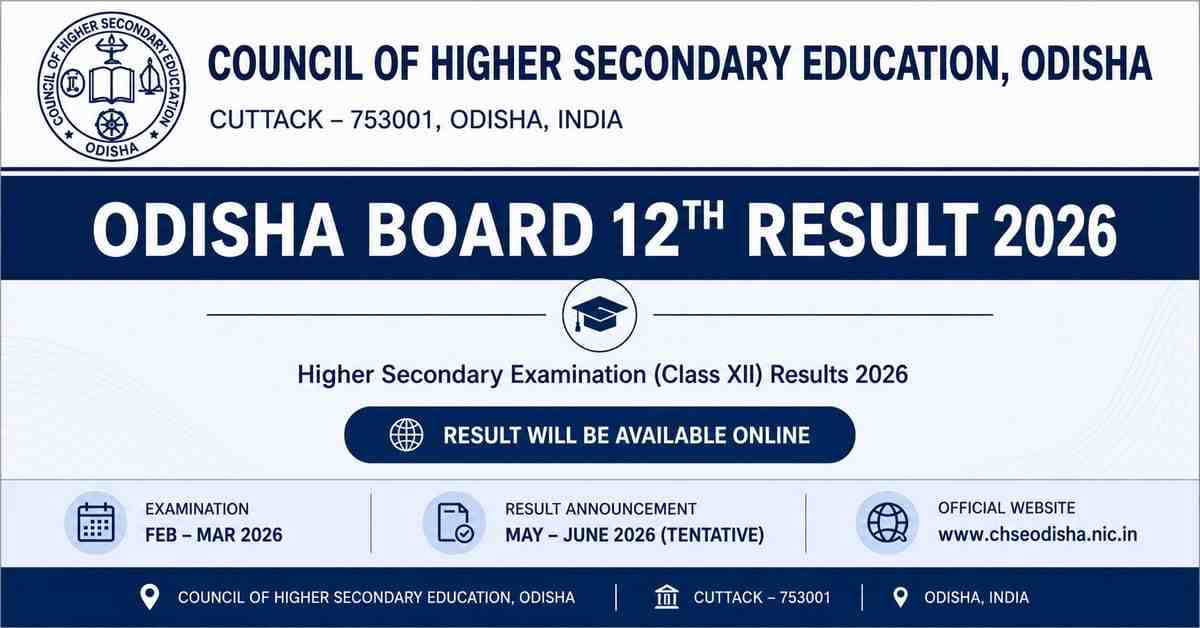 Odisha Board 12th Result