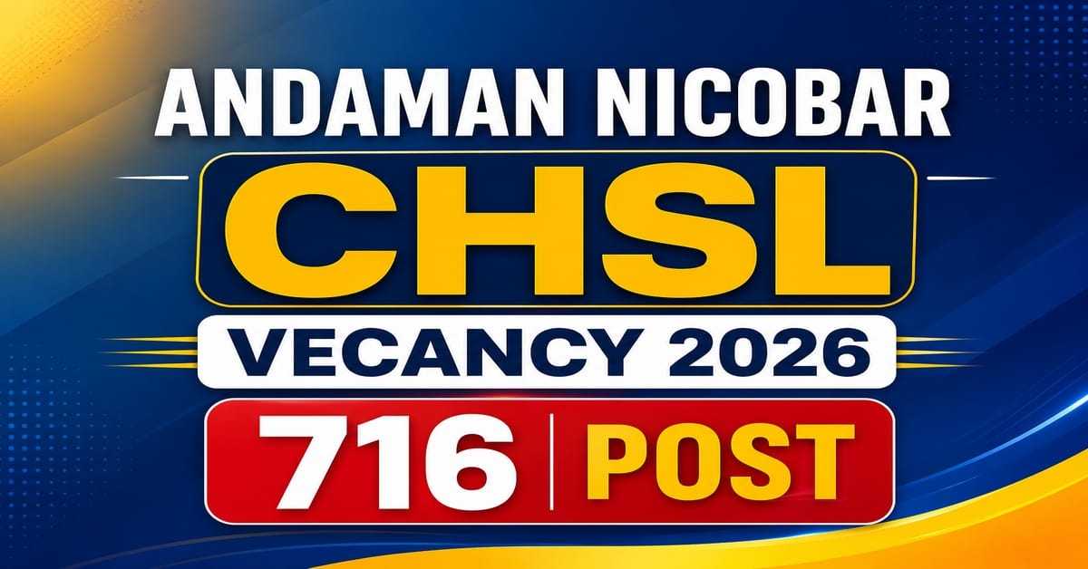 Andaman Nicobar CHSL Vacancy 2026