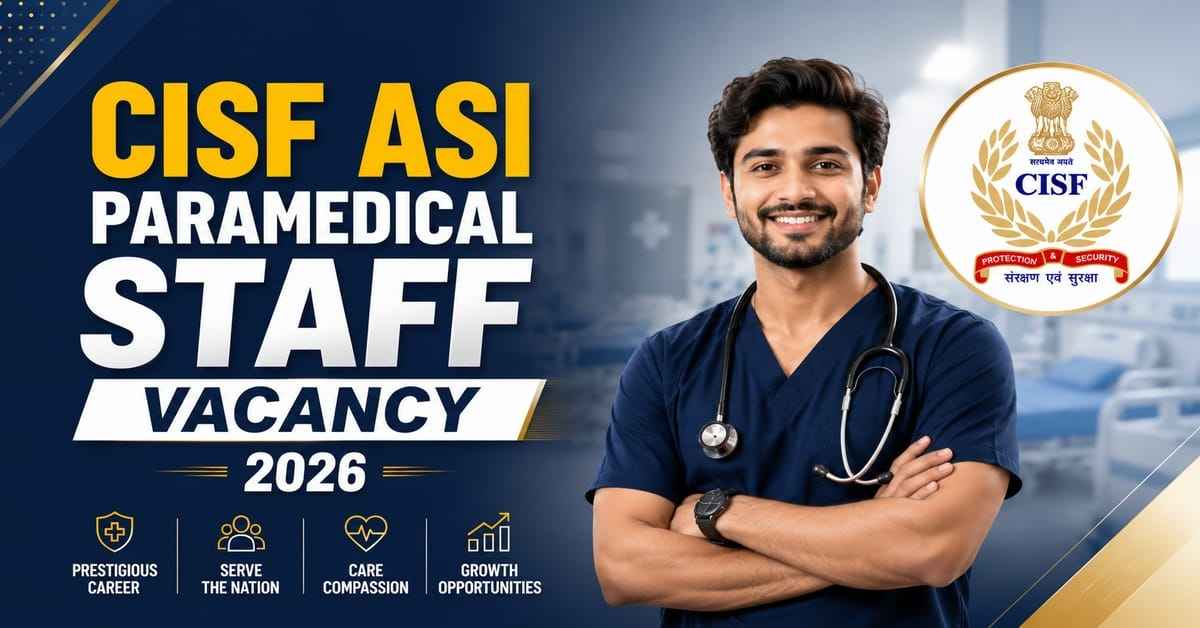 CISF ASI Paramedical Staff Vacancy