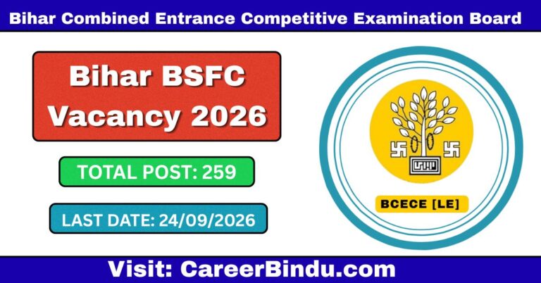 Bihar BSFC Vacancy 2026