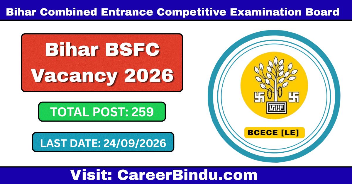 Bihar BSFC Vacancy 2026