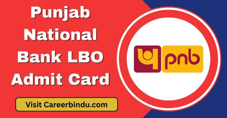 Punjab National Bank LBO Admit Card
